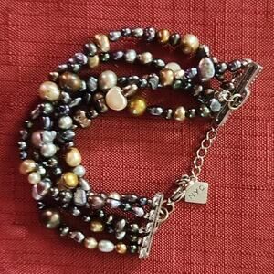 Vtg KJK NYC Katherine J. Kornblau Beaded Pearl Bracelet